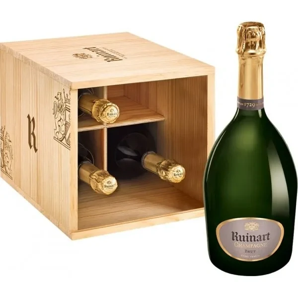 Caisse Champagne Ruinart - Cave R de Ruinart - Caisse Bois