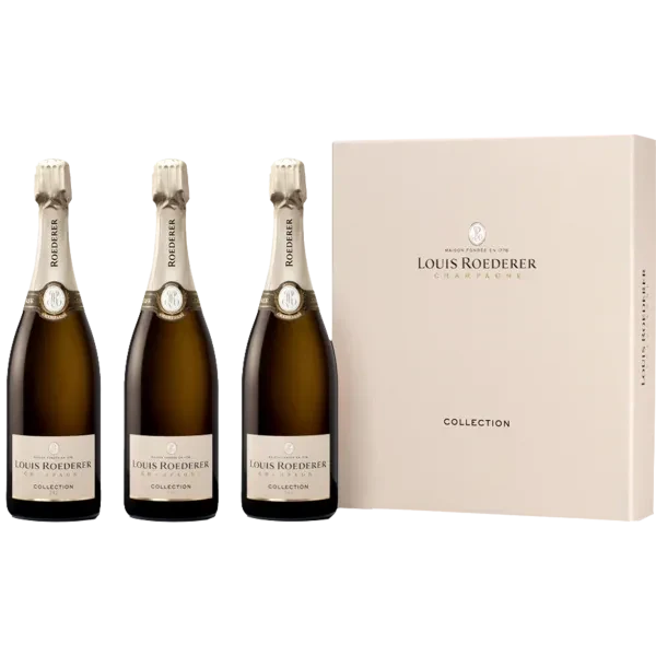 Champagner Louis Roederer - Collection Trilogie 242, 243, 244 - Mit Etui