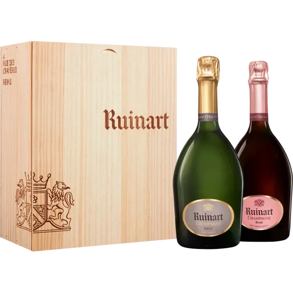 Champagne Ruinart - Estuche 2 Botellas - Brut + Rosé
