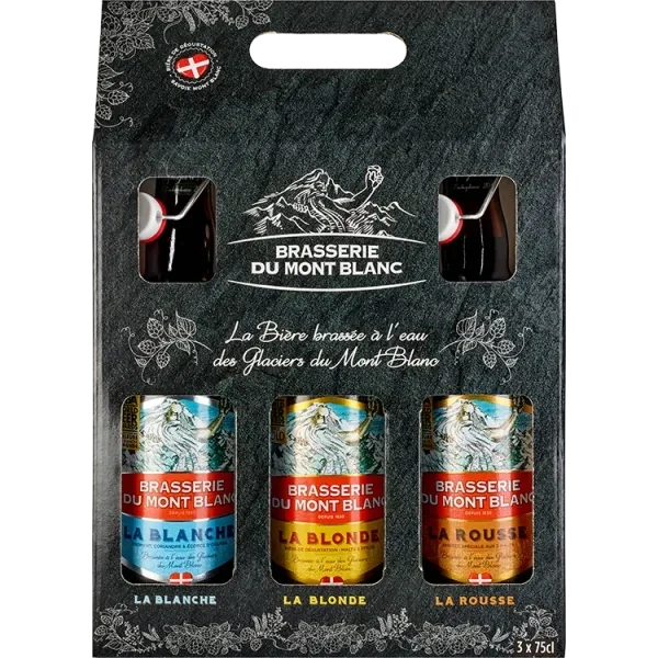 Coffret Bieres 3 Bouteilles 75cl - Brasserie du Mont-Blanc