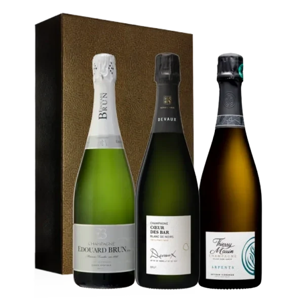 Geschenkset 3 Flessen - 90+/100 Parker 100% Champagne