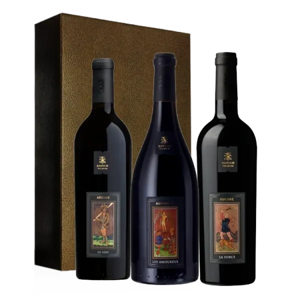 Wein Geschenkset - Les Arcanes - Top Winzer Xavier Vignon - 3 Fl.