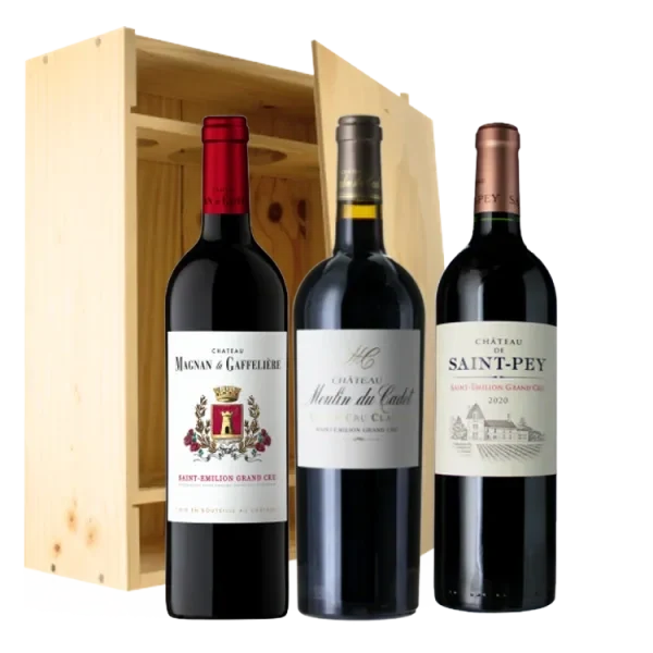 Coffret Trio - Saint-Émilion Grand Cru - caisse bois