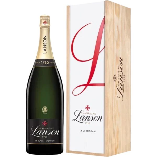 Jéroboam - Champagne Lanson - Le Black Création - Caisse Bois
