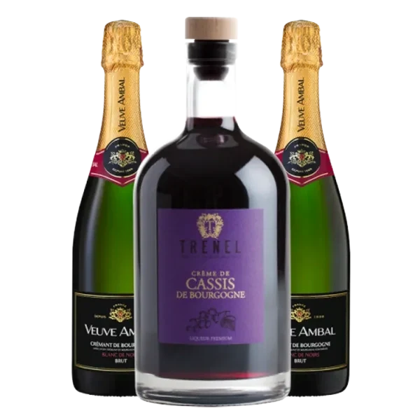 Pack Cocktail KIR ROYAL - Crémant et Crème de Cassis de Bourgogne