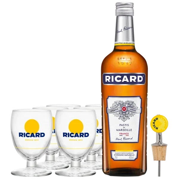 Pack Ricard + 6 Verres Ballons + Bec Verseur