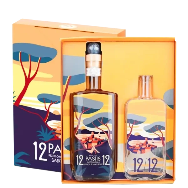 Pastis 12/12 de Saint Tropez - Mit Etui Sunset + Karaffe