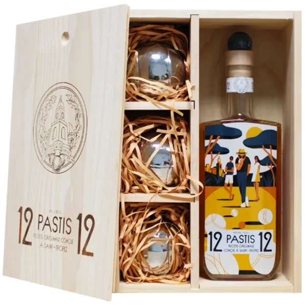 Pétanque 12/12 - Pastis de Saint Tropez + 3 boules - Mit Etui
