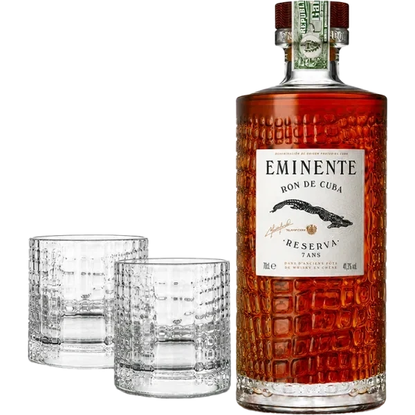 Rhum - Eminente Reserva 7 Ans + 2 Verres Eminente texturés