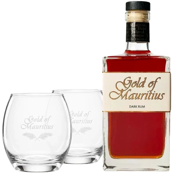Rhum - Gold of Mauritius + 2 verres offerts
