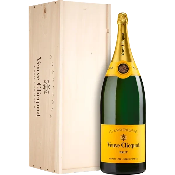 Salmanazar - Champagne Veuve Clicquot Brut Carte Jaune - Houten Kist
